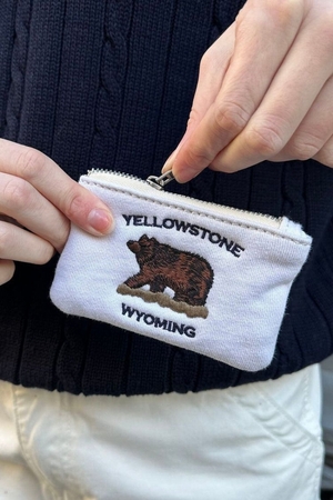 Porte-Monnaie Brandy Melville Yellowstone Wyoming Blanche | THL-17164098